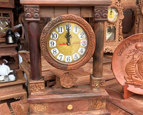 Đồng hồ để bàn gỗ tự nhiên mẫu ĐH210906