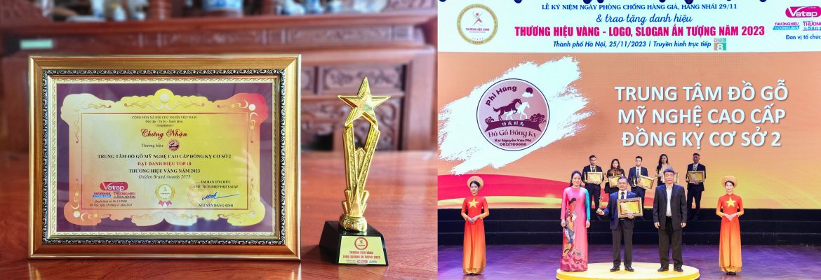 Đạt danh hiệu Top 10 Thương hiệu vàng năm 2023