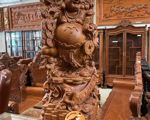 Tượng Ngũ phúc gỗHương đá nghệ nhân đục TP240904 Tượng Ngũ phúc gỗHương đá nghệ nhân đục TP240904