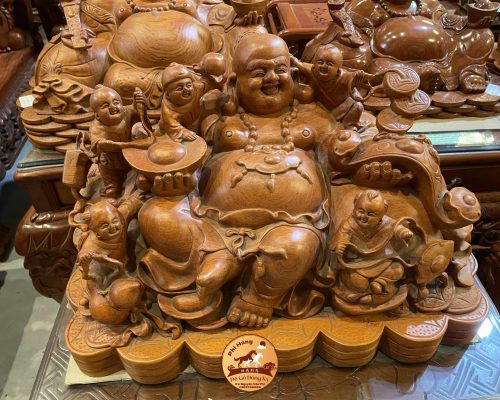 Mẫu tượng phật Di lặc chất liệu gỗHương đá TP240901