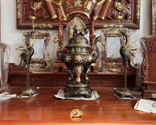 Bộ đồ thờ bằng đồng DTD1224 Bộ đồ thờ bằng đồng DTD1224