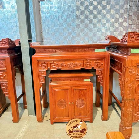 Ban thờ mẫu Sen gỗ Hương đá BT260122 (3)